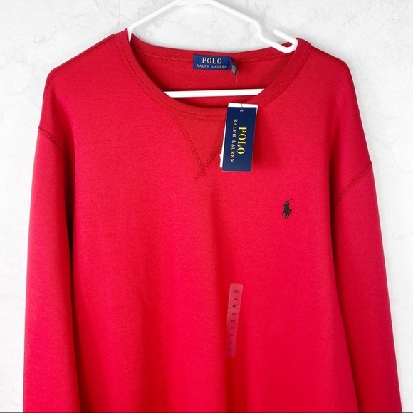 [Ralph Lauren] Men's Classic Red Crewneck Pullover - Picture 3 of 6